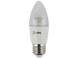 Лампа светодиодная ЭРА Clear B35, 7Вт, теплый свет, E27 - фото