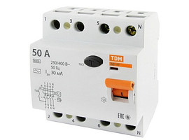УЗО ВД1-63 4Р 50А 30мА TDM SQ0203-0041 - фото