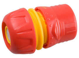 GRINDA GF-34, 3/4″, соединитель быстросъёмный для шланга, с автостопом, с запирающим механизмом - фото