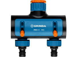GRINDA PROLine TS-2, 3/4″-1″, распределитель двухканальный, поливочный, с внутренней резьбой - фото
