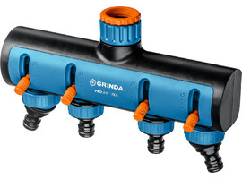 GRINDA PROLine TS-4, 3/4″-1″, распределитель четырехканальный, поливочный, с внутренней резьбой - фото № 2