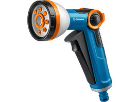 GRINDA PROLine X-8, 8 режимов, курок спереди, пистолет поливочный двухкомпонентный с регулятором напора - фото