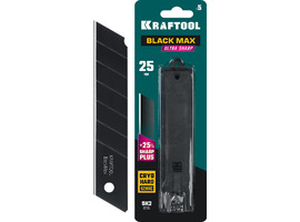 KRAFTOOL BLACK MAX 25 мм лезвия сегментированные, 5 шт - фото № 1