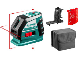 KRAFTOOL CL-70 #2 нивелир лазерный, 20м/70м, IP54, точн. +/-0,2 мм/м, держатель, питание 4хАА, в коробке - фото