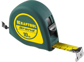 KRAFTOOL GRAND 10м / 25мм рулетка с ударостойким корпусом (ABS) и противоскользящим покрытием - фото
