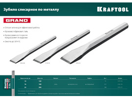 KRAFTOOL Grand зубило слесарное по металлу, 16х180 мм - фото № 3
