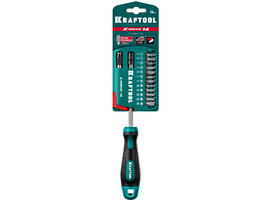 KRAFTOOL X-Drive-14 набор: отвертка-битодержатель с насадками 14 шт - фото