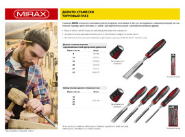 MIRAX набор стамесок-долот с прозрачной рукояткой, 4 шт. - фото № 2