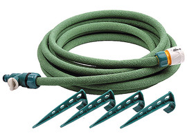 RACO 1/2″x7,5м, шланг сочащийся в комплекте с клапаном, колышками и соединителем c автостопом - фото