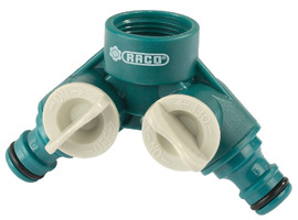 RACO ORIGINAL 3/4″, распределитель поливочный, с внутренней резьбой, двухканальный - фото
