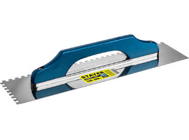 STAYER Eхpert 480 130х480мм, 8х8 мм, гладилка ″Швейцарская″ нержавеющая с пластиковой ручкой, зубчатая - фото № 2