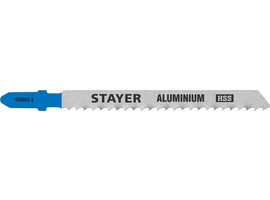 STAYER T127D, полотна для эл/лобзика, HSS, по мягкому металлу (2-15мм), Т-хвостовик, шаг 3мм, 75мм, 2шт, STAYER Professional - фото