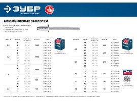 Алюминиевые заклепки, 3.2 х 6 мм, 50 шт., ЗУБР Профессионал - фото № 2