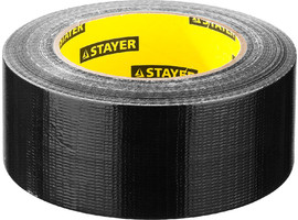 Армированная лента, STAYER Professional 12086-50-50, универсальная, влагостойкая, 48мм х 45м, черная - фото