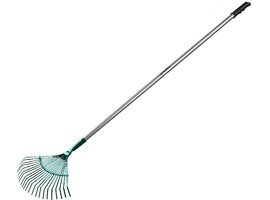 Веерные грабли GRINDA PROLine PR-40 ALU 440 х 250 х 1630 мм 22 плоских зубца алюминиевый черенок - фото