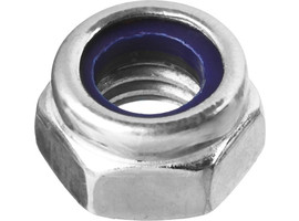 Гайка DIN 985 с нейлоновым кольцом, M10, 5 кг, кл. пр. 6, оцинкованная, ЗУБР - фото № 1