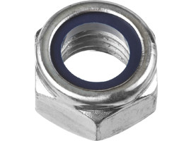 Гайка DIN 985 с нейлоновым кольцом, M20, 5 кг, кл. пр. 6, оцинкованная, ЗУБР - фото № 1