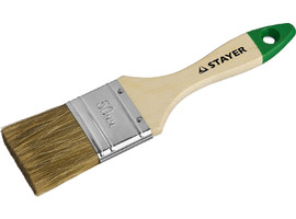 Кисть плоская STAYER ″LASUR-STANDARD″, смешанная (натуральная и искусственная) щетина, деревянная ручка, 50мм - фото № 2