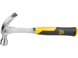Молоток-гвоздодер JCB цельнокованый, двухкомпонентная виброгасящая рукоятка, 450г - фото