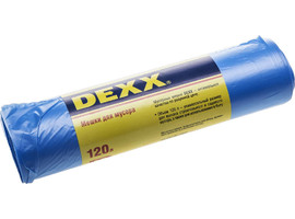 Мусорные мешки DEXX 120л, 10шт, голубые - фото