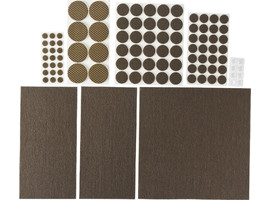 Набор STAYER ″COMFORT″: Накладки самоклеящиеся на мебельные ножки, 98 шт, коричневые - фото