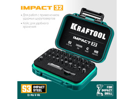 Набор ударных бит KRAFTOOL 32 шт IMPACT-32 - фото № 2
