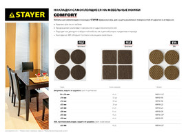 Накладки STAYER ″COMFORT″ на мебельные ножки, самоклеящиеся, фетровые, коричневые, круглые - диаметр 22 мм, 20 шт - фото № 2