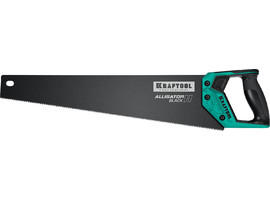 Ножовка для точного реза ″Alligator BLACK 11″, 500 мм, 11 TPI 3D зуб, KRAFTOOL - фото
