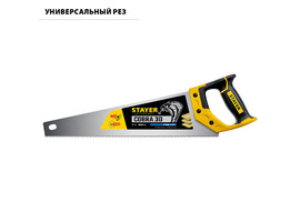 Ножовка универсальная (пила) ″Cobra 3D″ 400мм, 7TPI, 3D зуб, точн.рез вдоль и поперек волокон, для средних заготовок из всех видов материалов, STAYER - фото № 2