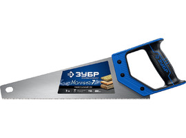 Ножовка универсальная (пила) ″МОЛНИЯ-7″ 350 мм, 7 TPI, закалка, рез вдоль и поперек волокон, для средних заготовок, фанеры, ДСП, МДФ, ЗУБР - фото