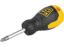 Отвертка JCB, хромомолибденовая сталь S2, двухкомпонентная рукоятка, магнитный наконечник, PZ №2х40мм - фото