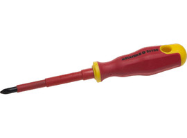 Отвертка STAYER ″PROFI″ ″ELECTRO″ диэлектрическая до 1000В, двухкомп рукоятка, PH № 2 х 100мм - фото