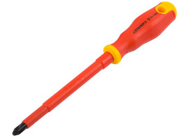 Отвертка STAYER ″PROFI″ ″ELECTRO″ диэлектрическая до 1000В, двухкомп рукоятка, PH № 3 х 150мм - фото