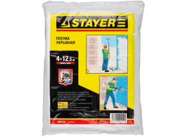 Пленка STAYER ″MASTER″ защитная укрывочная, HDPE, 12 мкм, 4 х 12,5 м - фото