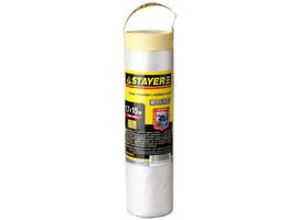 Пленка STAYER ″PROFESSIONAL″ защитная с клейкой лентой ″МАСКЕР″, HDPE, 9мкм, 1,7х15м - фото