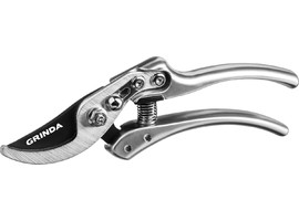 Плоскостной секатор GRINDA PROLine P-21 210 мм с алюминиевыми коваными рукоятками - фото