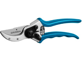 Плоскостной секатор GRINDA PROLine P-23 210 мм с усиленными лезвиями с алюминиевыми коваными рукоятками - фото