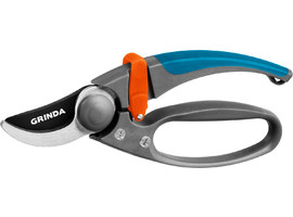 Плоскостной секатор GRINDA PROLine P-57 210 мм с двухкомпонентными эргономичными рукоятками с эфесом - фото
