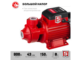 Поверхностный насос ЗУБР, 800 Вт, вихревой - фото № 2