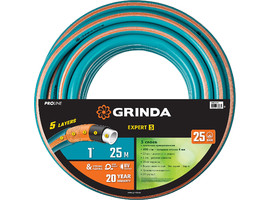 Поливочный шланг GRINDA PROLine EXPERT 5 1″ 25 м 25 атм пятислойный плетёное армирование - фото