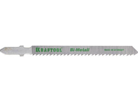 Полотна KRAFTOOL, T101BF, для эл/лобзика, Bi-Metall, по твердому дереву, чистый рез, EU-хвост., шаг 2,5мм, 75мм, 2шт - фото