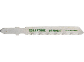 Полотна KRAFTOOL, T118AF, для эл/лобзика, Bi-Metall, по металлу (1,5-2мм), EU-хвост., шаг 1,2мм, 50мм, 2шт - фото
