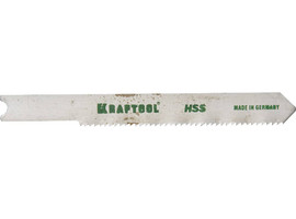 Полотна KRAFTOOL, T218A, для эл/лобзика, HSS, по металлу, фигурный рез, EU-хвост., шаг 1,2мм, 50мм, 2шт - фото № 1