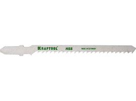 Полотна KRAFTOOL, T227D, для эл/лобзика, HSS, по мягкому металлу, фигурный рез, EU-хвост., шаг 3мм, 75мм, 2шт - фото № 1