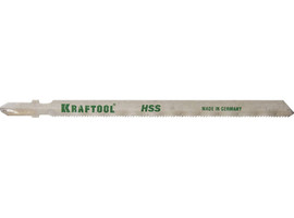 Полотна KRAFTOOL, T318A, для эл/лобзика, HSS, по металлу (1-3мм), EU-хвост., шаг 1,2мм, 110мм, 2шт - фото № 1