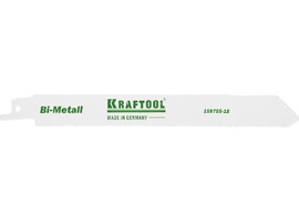 Полотно KRAFTOOL ″INDUSTRIE QUALITAT″, S1122EF, для эл/ножовки, Bi-Metall, по металлу, шаг 1,4мм, 180мм - фото