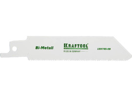 Полотно KRAFTOOL ″INDUSTRIE QUALITAT″, S522EF, для эл/ножовки, Bi-Metall, по металлу, шаг 1,4мм, 80мм - фото