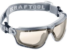 Солнцезащитные прозрачные антибликовые очки KRAFTOOL ASTRO, линза с антибликовым покрытием, открытого типа с непрямой вентиляцией - фото