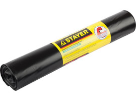 Строительные мусорные мешки Stayer 240л, 10шт, особопрочные, чёрные, HEAVY DUTY - фото