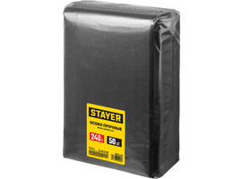 Строительные мусорные мешки STAYER 240л, 50шт, особопрочные, чёрные, HEAVY DUTY - фото